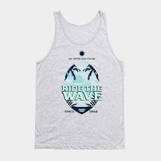 Ride The Wave Surfing Surfer Tank Top